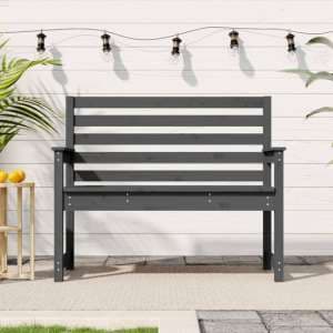 Dove Solid Wood Pine Garden Seating Bench Small In Grey