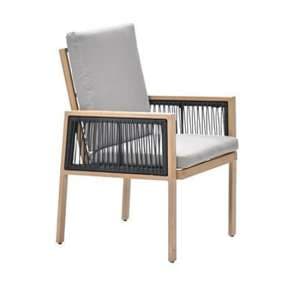 Dove Wooden Dining Chair In Teak Wood Effect - UK