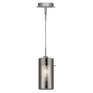 Duo Smoked Glass Ceiling Pendant Light In Chrome