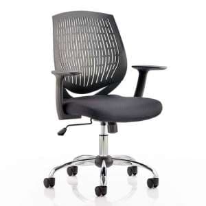 Dura Task Office Chair In Black With Arms - UK