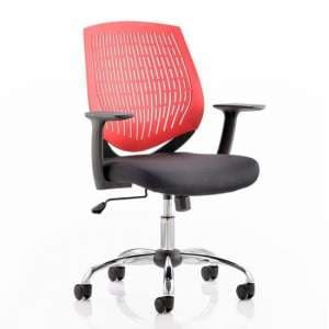 Dura Task Office Chair In Red With Arms - UK