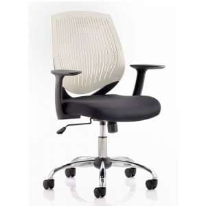 Dura Task Office Chair In White With Arms - UK