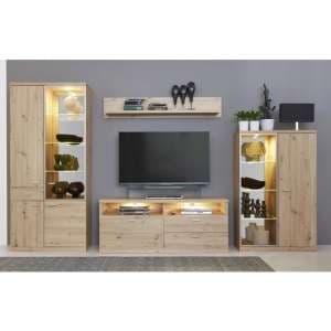 Echo LED Living Room Furniture Set In Artisan Oak