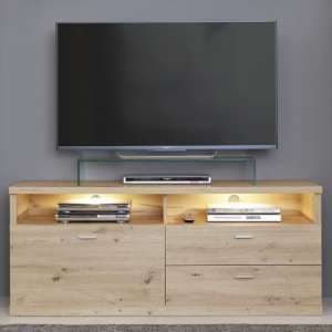 Echo LED TV Stand In Artisan Oak With 1 Door And 2 Drawers - UK