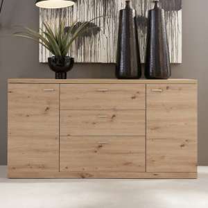 Echo Sideboard In Artisan Oak With 2 Doors And 3 Drawers