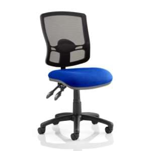 Eclipse Blue Deluxe Office Chair With No Arms - UK