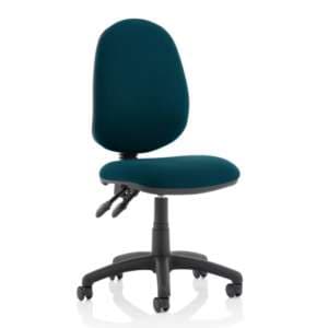 Eclipse II Fabric Office Chair In Maringa Teal No Arms - UK