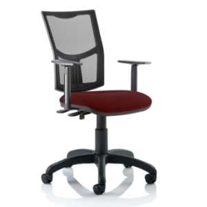 Eclipse II Mesh Back Office Chair In Chilli And Adjustable Arms - UK