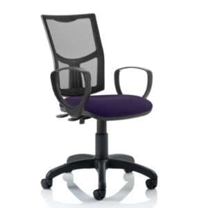 Eclipse II Mesh Back Office Chair In Purple With Loop Arms - UK