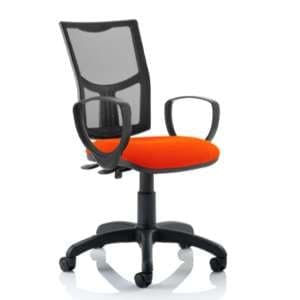 Eclipse II Mesh Back Office Chair In Red With Loop Arms - UK