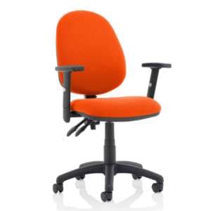 Eclipse II Office Chair In Tabasco Red With Adjustable Arms - UK