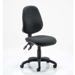 Eclipse Plus II Fabric Office Chair In Charcoal No Arms - UK