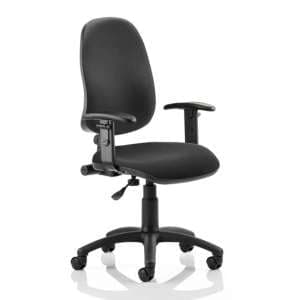 Eclipse Plus I Office Chair In Black With Adjustable Arms