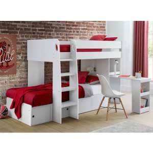 Ebrill Wooden Bunk Bed In White - UK