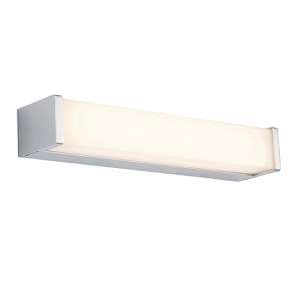 Edge Small White Polycarbonate Shade Wall Light In Chrome - UK