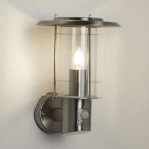 Edgeware Outdoor Wall Light With Sensor In Stainless Steel