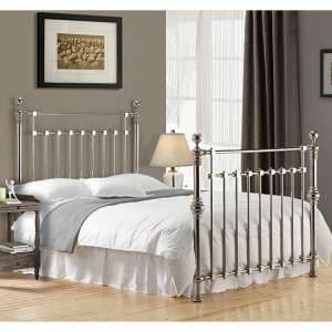 Edward Metal Double Bed In Chrome - UK