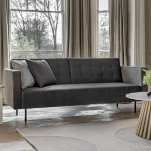 Eilat Fabric 3 Seater Sofa Bed In Grey - UK