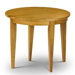 Cagney Round Extending Wooden Dining Table In Honey Pine