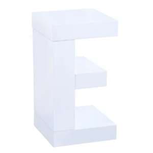 Elettra High Gloss Lamp Table In White - UK