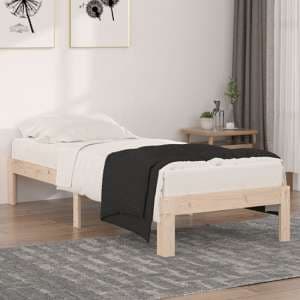 Eliada Solid Pinewood Small Single Bed In Natural