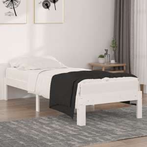 Eliada Solid Pinewood Small Single Bed In White