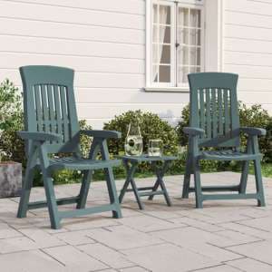 Elias Green Polypropylene Garden Reclining Chairs In Pair - UK