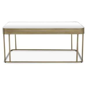 Ellice Clear Glass Top Coffee Table With Gold Metal Frame