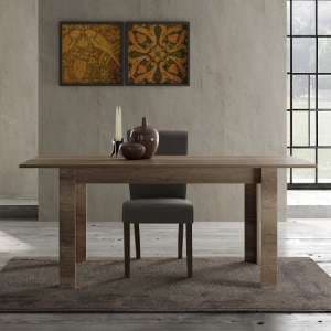 Ellie Wooden Extendable Dining Table In Canyon Oak