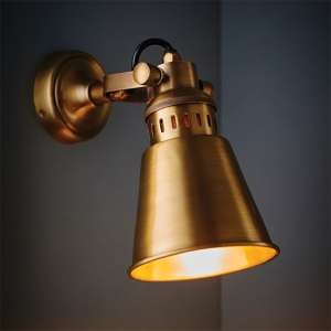 Elms Wall Light In Antique Solid Brass - UK