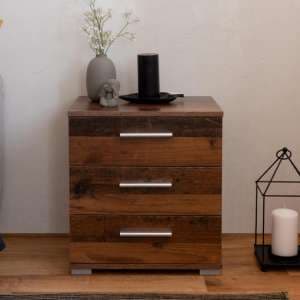 Elora Wooden Bedside Cabinet In Old Style