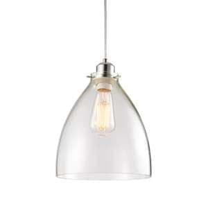 Elstow Glass Ceiling Pendant Light In Polished Chrome