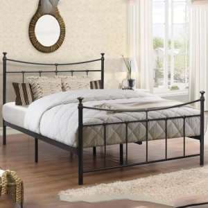 Emilia Metal Small Double Bed In Black
