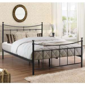 Emily Steel Small Double Bed In Black