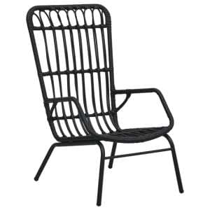 Emma Poly Rattan Garden Seating Chair In Black - UK