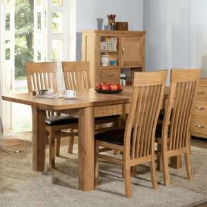 Empire Medium Extending Dining Set With 4 Chairs In Oak