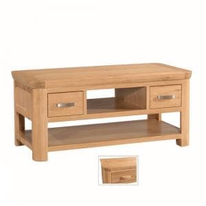 Empire Contemporary Coffee Table With 2 Drawers - UK