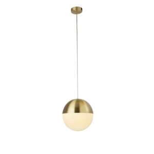 Ender Wall Hung 1 Pendant Light In Satin Brass With Opal Glass - UK