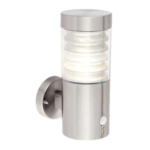 Equinox LED Polycarbonate Wall Light In Brushed Stainless Steel - UK
