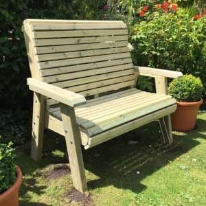 Erog Wooden Outdoor 2 Seater Bench - UK