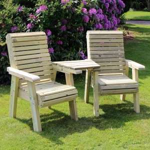 Erog Wooden Outdoor Chairs Seating Set