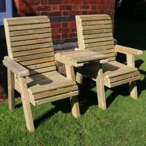 Erog Wooden Straight Outdoor Chairs Seating Set