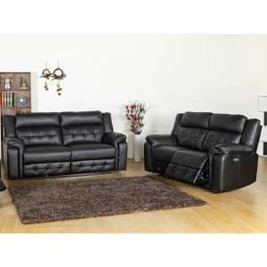Essen Electric Leather Recliner 3+2 Sofa Set In Black - UK