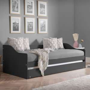 Esslingen Wooden Daybed With Guest Bed In Anthracite - UK