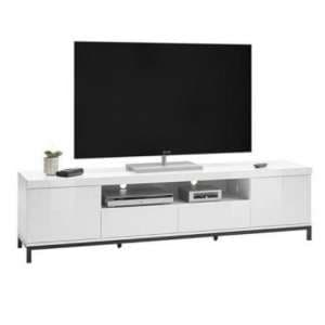 Estonia Modern TV Stand Large In White High Gloss With 2 Doors