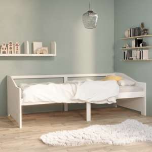 Evania Pine Wood Single Day Bed In White - UK