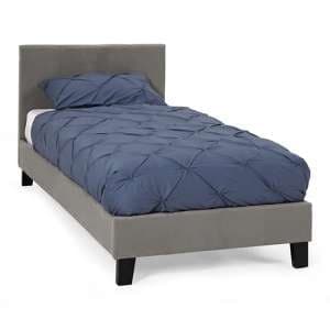 Evelyn Steel Fabric Upholstered Single Bed