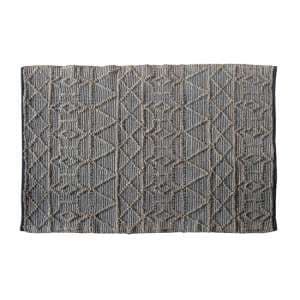 Exeter Small Fabric Geometric Tribal Rug In Black