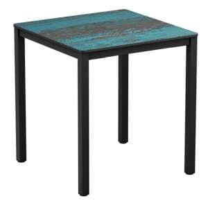 Extro Square 60cm Wooden Dining Table In Vintage Teal