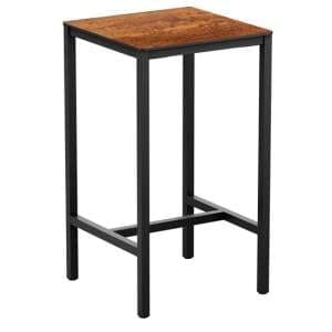 Extro Square 69cm Wooden Bar Table In Textured Copper - UK
